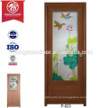 China Plástico UPVC puertas de vidrio esmerilado para baño o baño o cocina